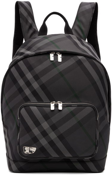 Batoh Burberry Burberry Grid Print Backpack Čierna | 8097347, 0