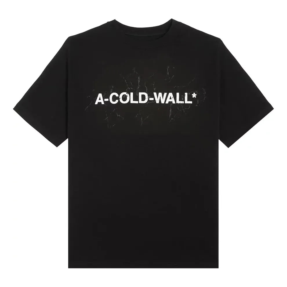 Tričko A-COLD-WALL* Knitted Logo Graphic T-Shirt Čierna | ACWMTS045-BLACK, 0