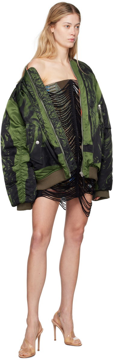 Bomber bunda Jean Paul Gaultier Jean Paul Gaultier Trompe L'œil Print Bomber Jacket Zelené | 24/30-F-BL046-C538-4100, 3