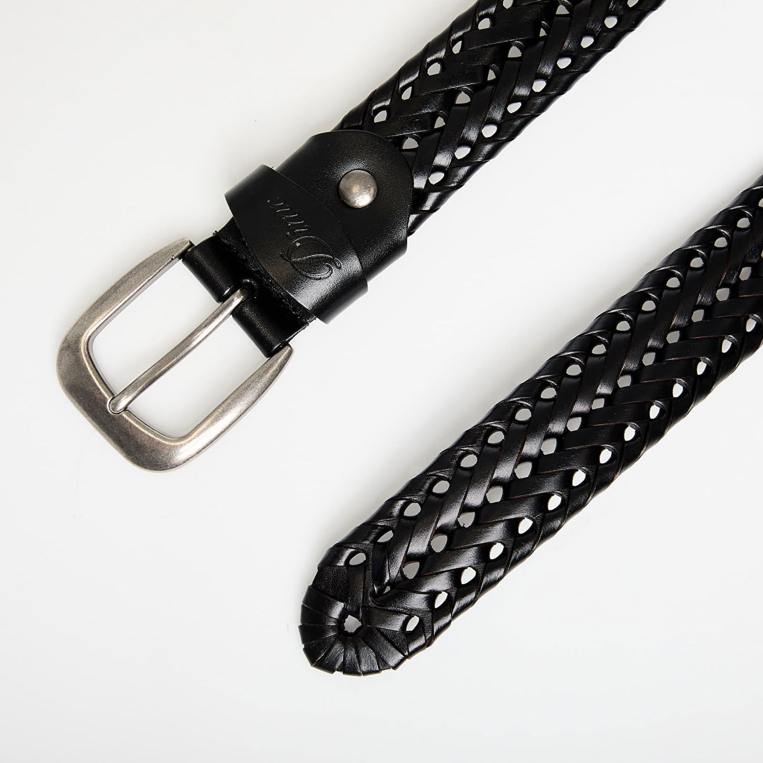 Opasok Dime DIME Braided Leather Belt Čierna | DIME2SP2527BLK, 1