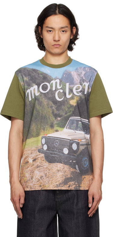 Tričko Moncler Moncler Genius Mercedes-Benz by NIGO Graphic Print Short Sleeve T-Shirt Zelené | K14018C0000389AB9, 0