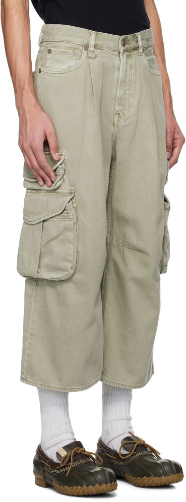 Cargo nohavice R13 R13 Cropped Multi Pocket Denim Cargo Pants Zelené | R13MD246-D292A, 1