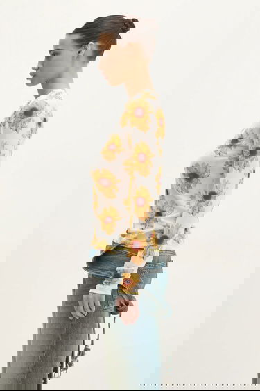 Tričko JW Anderson JW Anderson Long Sleeve Underpinning Sunflower Print Rôznofarebný | JO0238.PG1670.001, 1