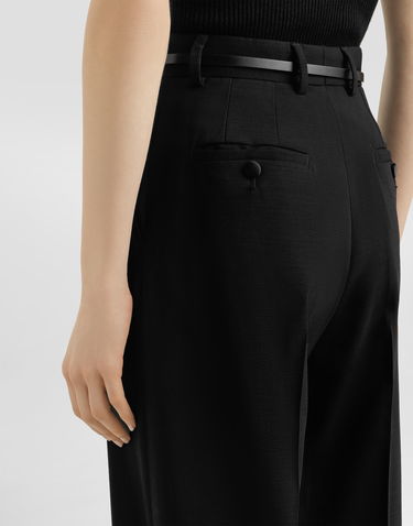 Nohavice Dolce & Gabbana Dolce & Gabbana Bi-Stretch Wool Cuffed Trousers Čierna | FTBM0TGDC7QN0000, 2