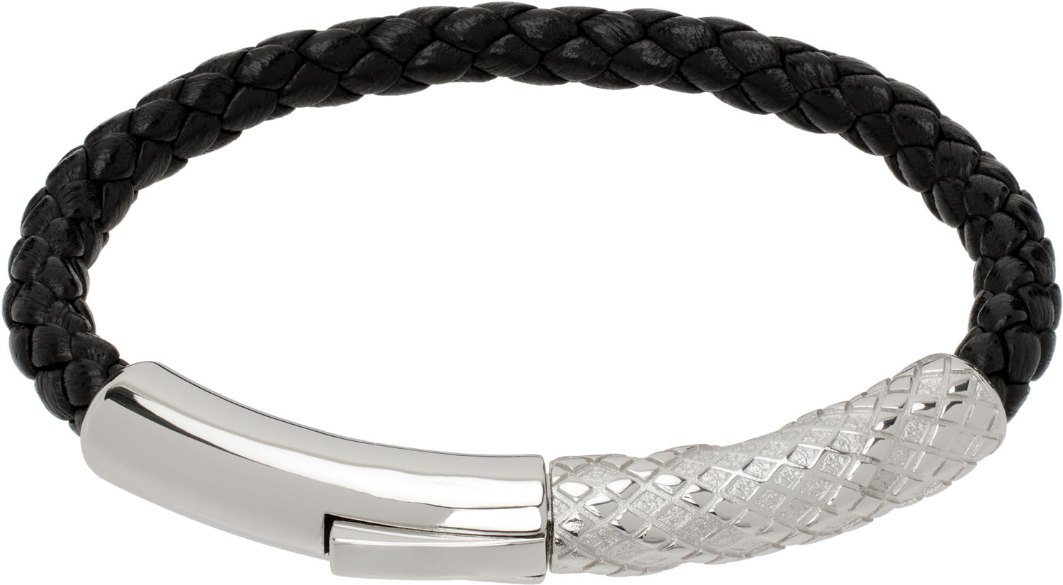 Náramok Burberry Check Pattern Leather Bracelet Metalická | 8105618, 0