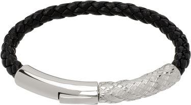 Náramok Burberry Check Pattern Leather Bracelet Metalická | 8105618, 0