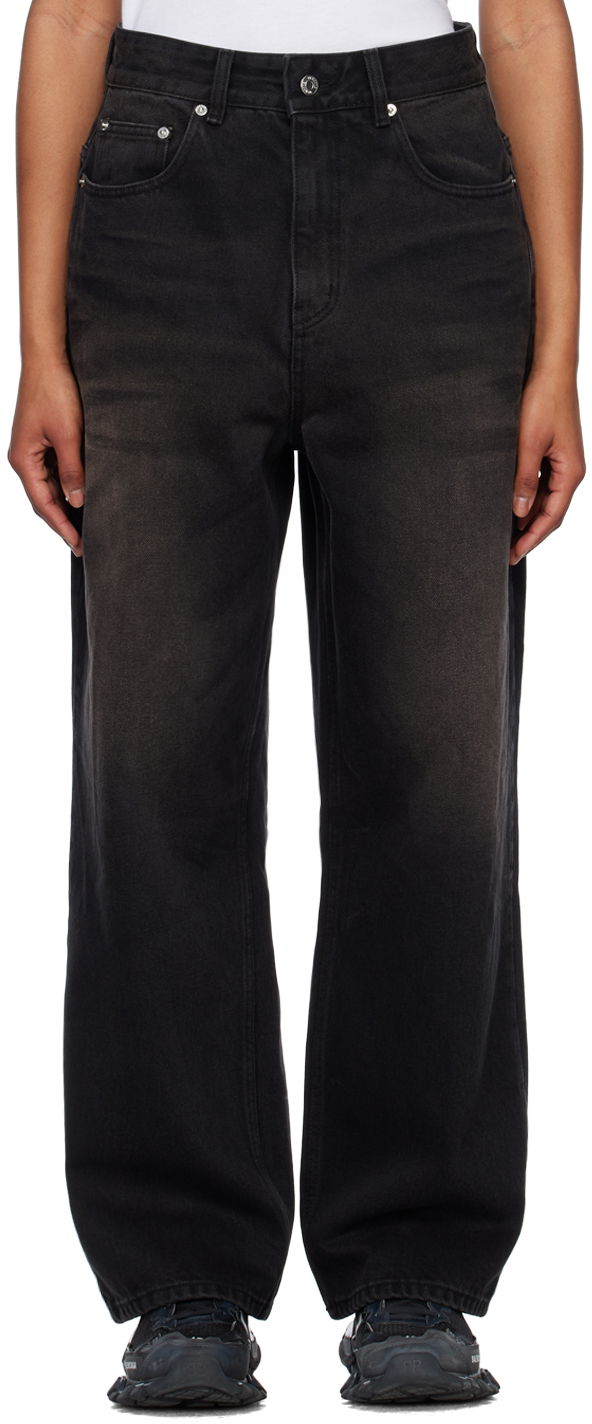 Džínsy We11done We11done Wide-Leg Jeans Čierna | WD-DP1-23-357-W-BK, 0