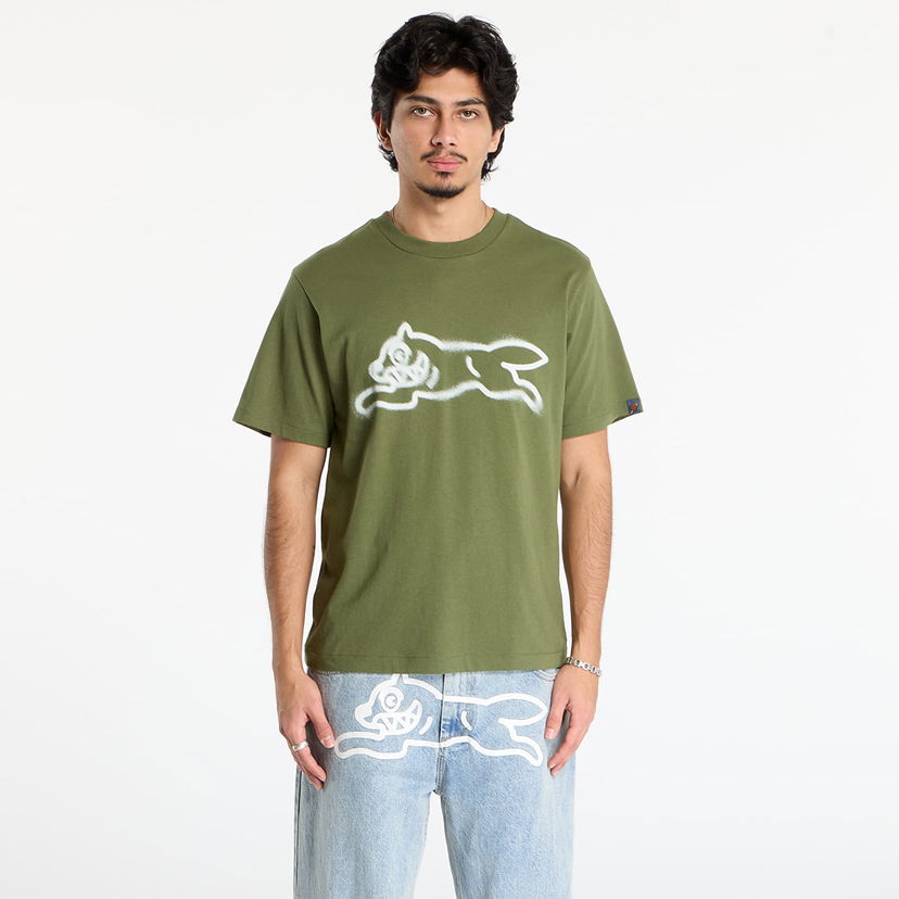 Tričko BILLIONAIRE BOYS CLUB Icecream Spray Paint Running Dog T-Shirt Zelené | IC25440 Green