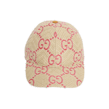 Šiltovka Gucci GG Raffia Effect Baseball Cap Ružová | 701713 3HAJF 9576, 0