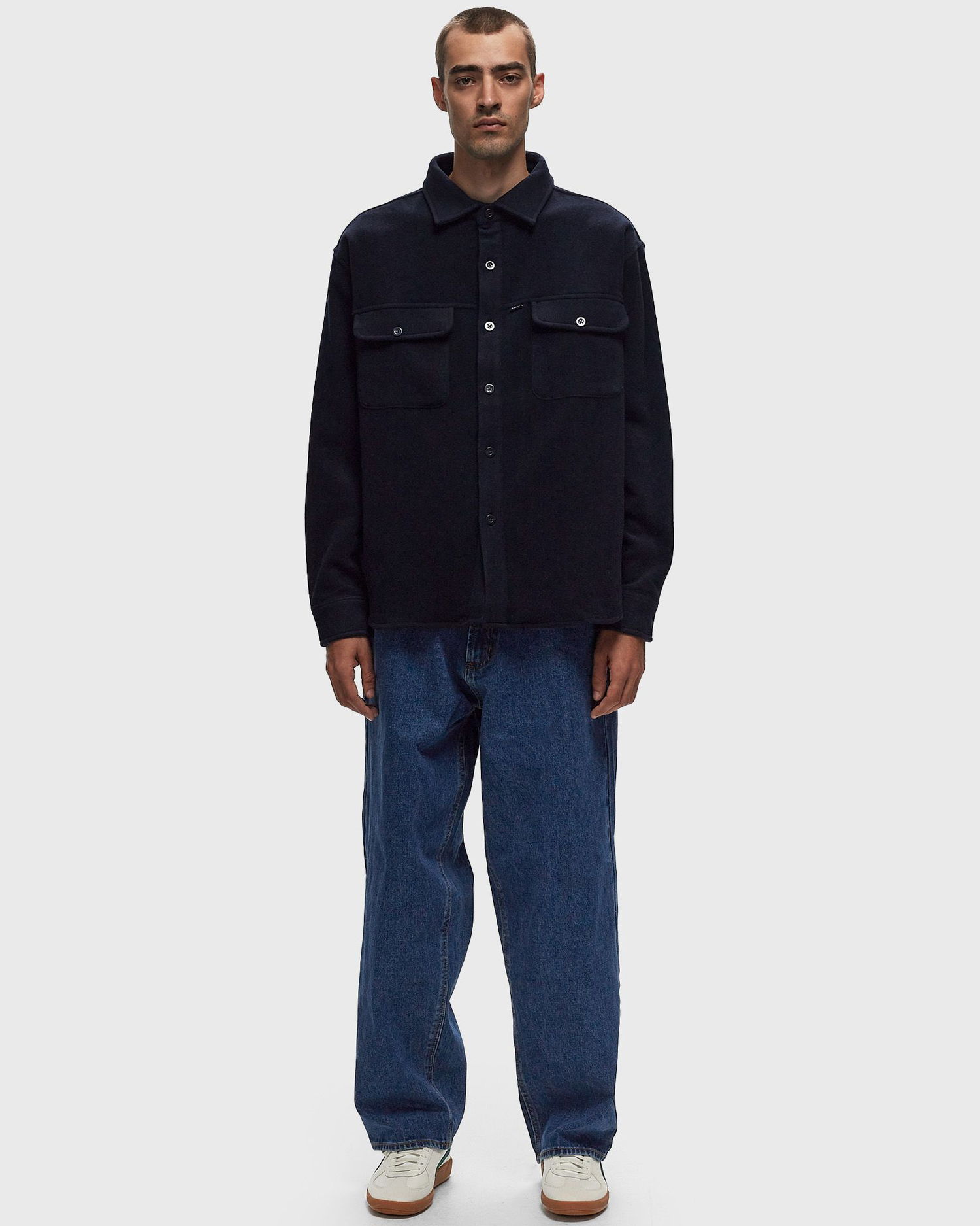 Košeľa EDWIN Jowen Long Sleeve Overshirt Modrá | I032497-0DM00, 1