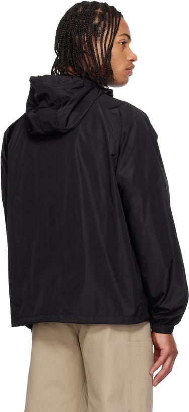 Vetrovka Burberry Checker-Tape Nylon Hooded Jacket Čierna | 8122848, 2