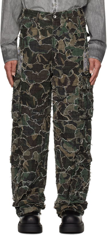 Cargo nohavice Who Decides War Who Decides War Washed Camo Cargo Pants Zelené | 1121140011SS25, 0