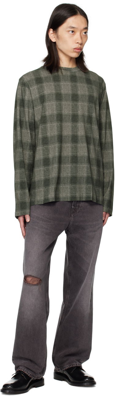 Tričko OUR LEGACY Our Legacy Box Check Long Sleeve T-Shirt Zelené | M4256BO, 3