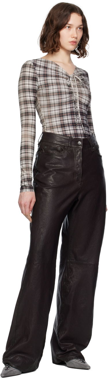 Tričko Acne Studios Acne Studios Faded Check Long Sleeve Top Rôznofarebný | AC0729-, 4