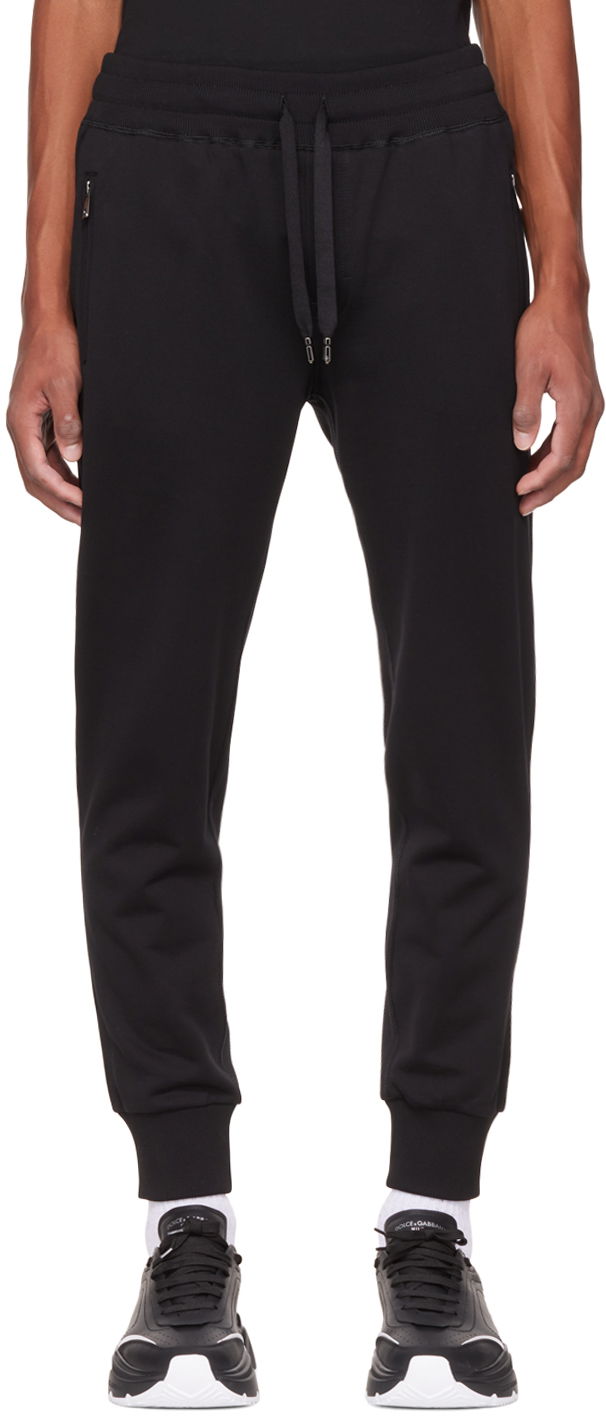 Tepláky Dolce & Gabbana Black Drawstring Lounge Pants Čierna | GYWDATFU7DU, 0