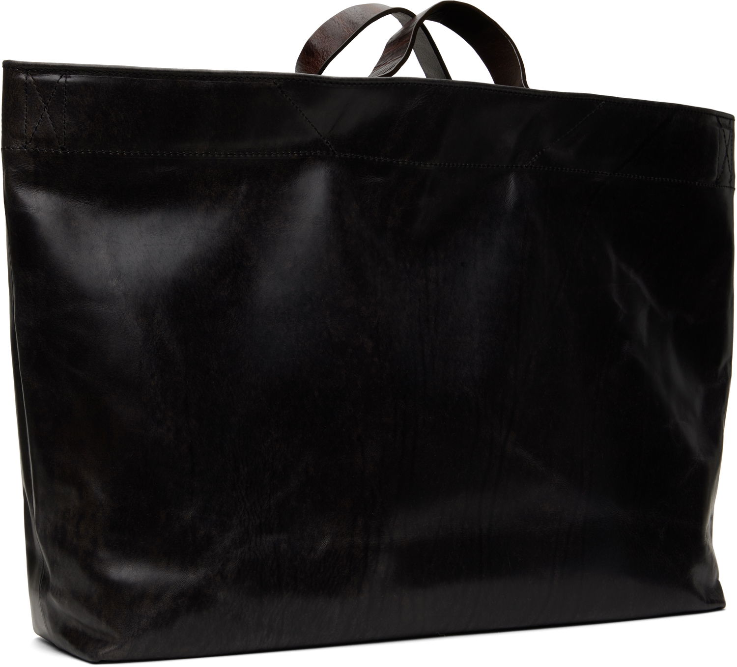 Tote bag OUR LEGACY Our Legacy Oblong Leather Tote Čierna | A2258TV, 1