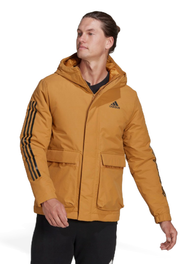 Bunda adidas Originals Utilitas 3-Stripes Hooded Jacket Hnedá | HG8723