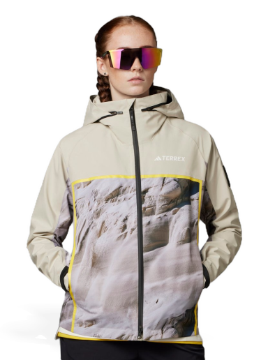 Bunda adidas Originals National Geographic RAIN.RDY Jacket Béžová | IC1992