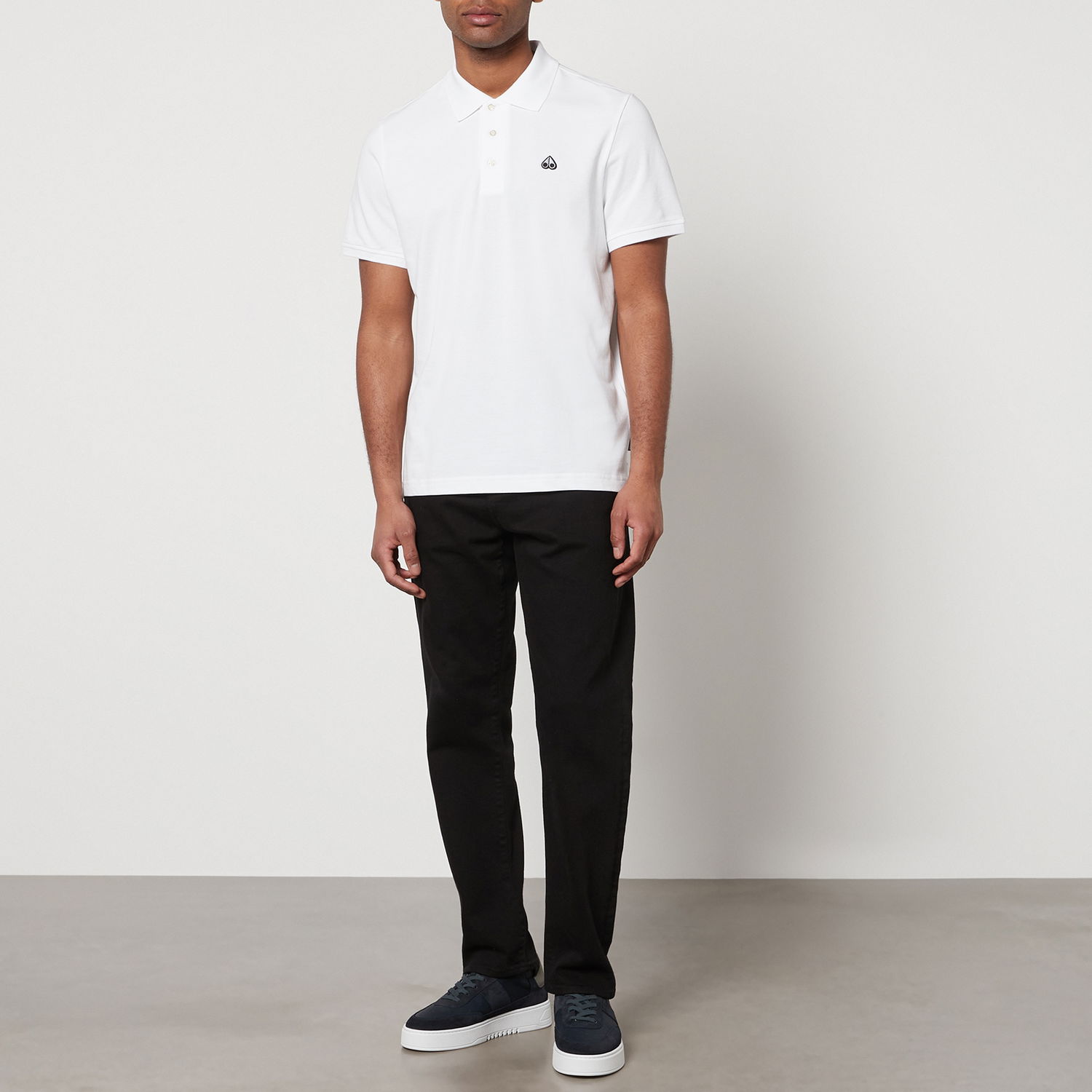 Polo tričko Moose Knuckles Moose Knuckles Cotton-Piqué Polo Shirt Biela | M12MT712-160, 0