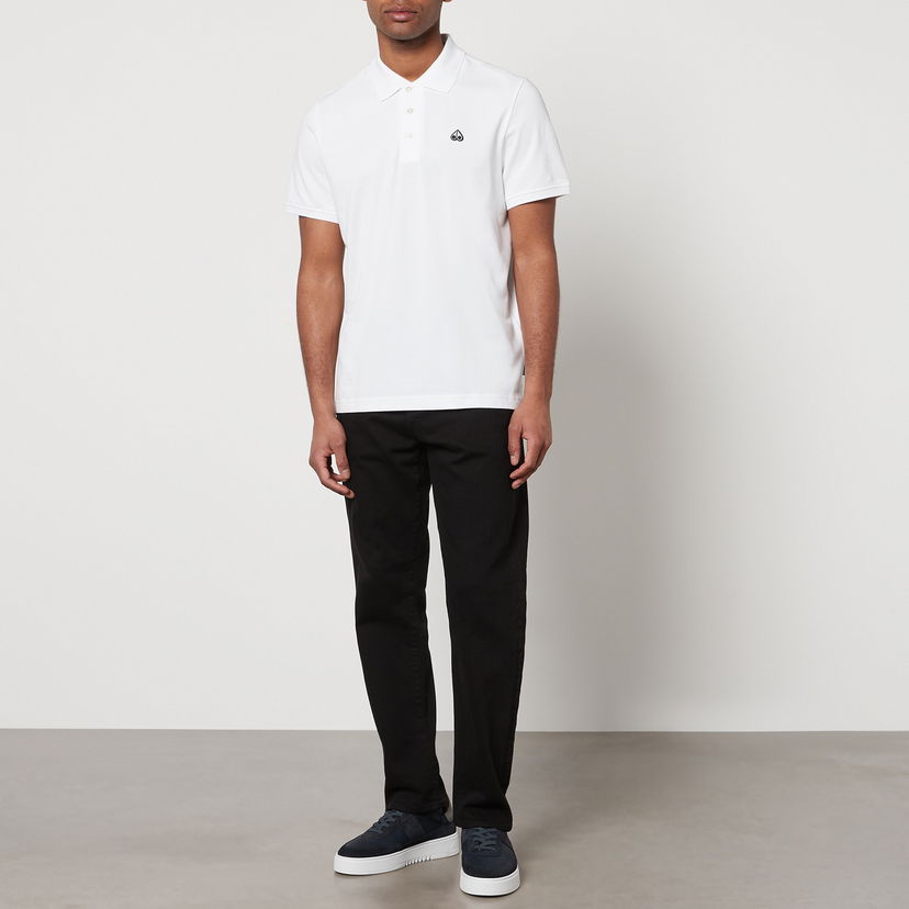 Polo tričko Moose Knuckles Moose Knuckles Cotton-Piqué Polo Shirt Biela | M12MT712-160