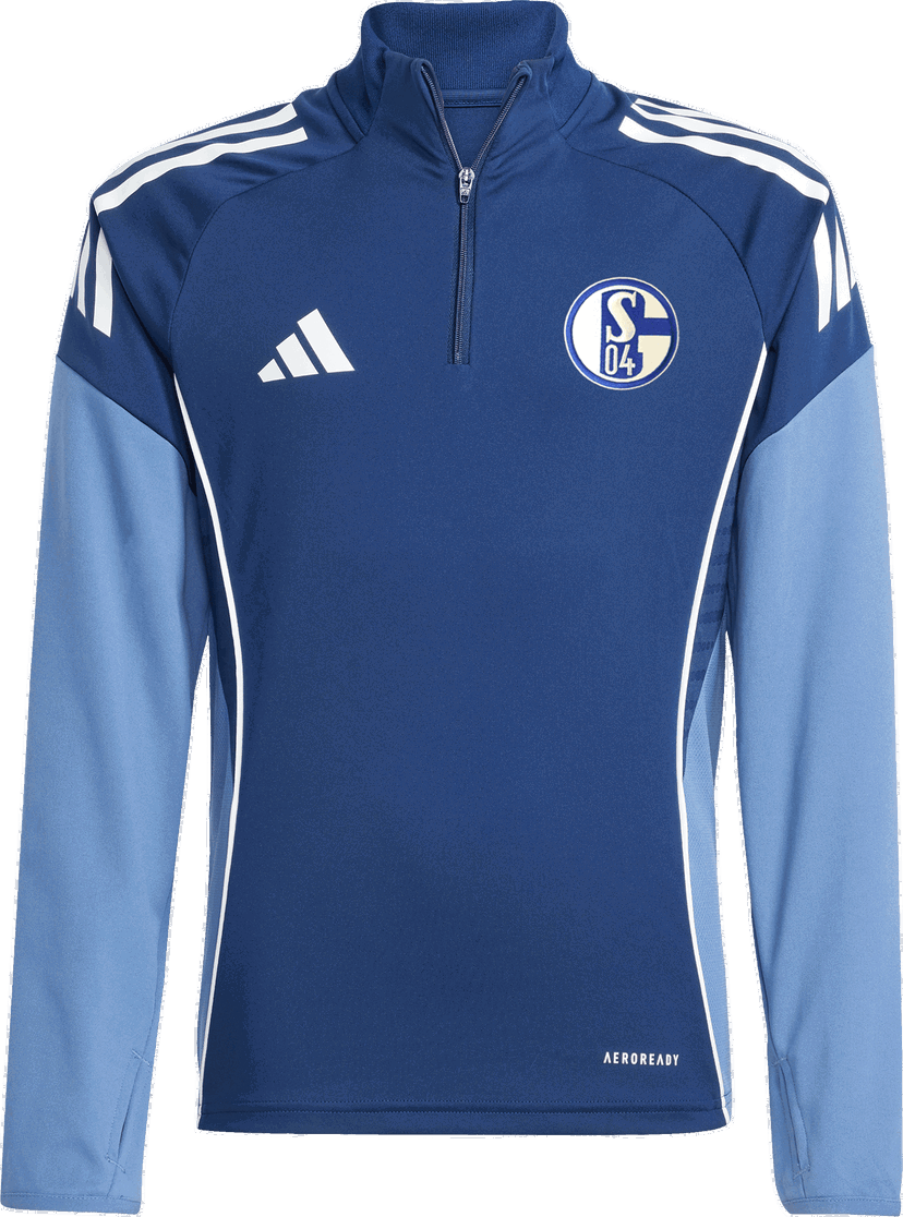 Mikina adidas Originals FC Schalke 04 AEROREADY 1/4 Zip Training Sweatshirt Modrá | 6s04ji6545