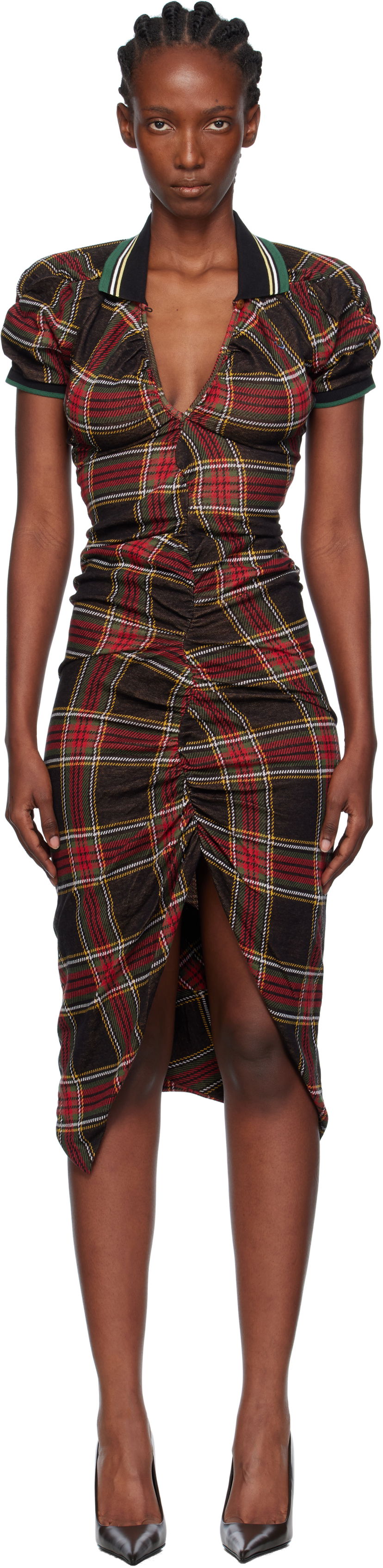 Šaty Vivienne Westwood Vivienne Westwood Pulling Plaid Midi Dress Rôznofarebný | 1601004S-J009T-