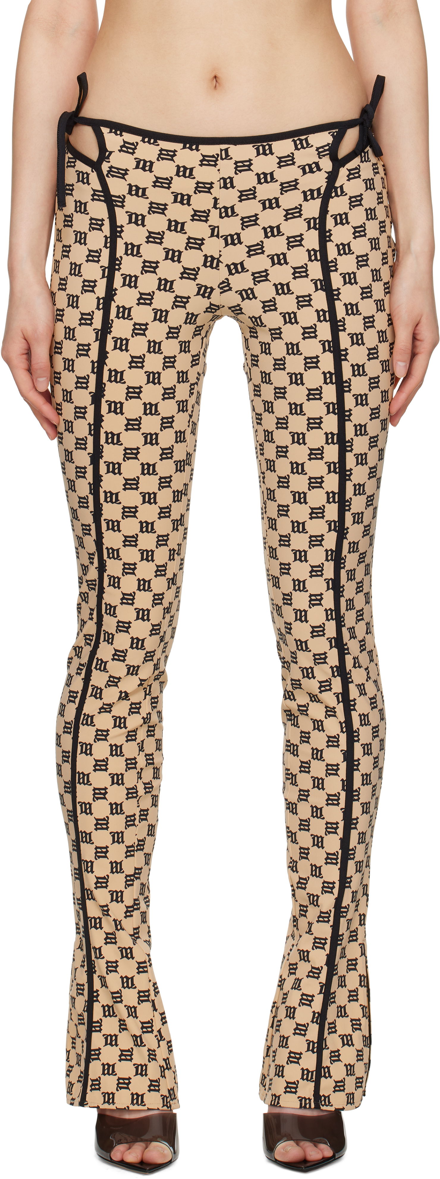Legíny MISBHV MISBHV Monogram Coquette Leggings Béžová | 250W307, 0