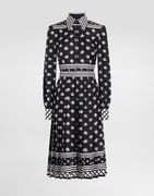 Dolce & Gabbana Calf-Length Shirt Dress with DG Logo Print