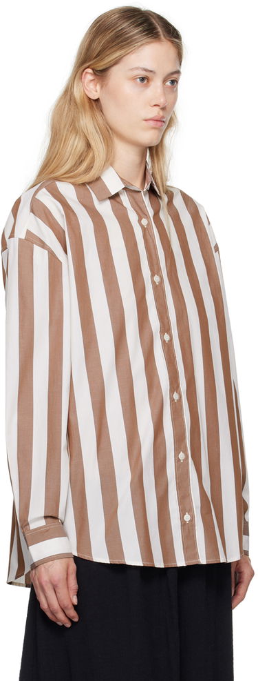 Košeľa Baserange Loose Striped Shirt Hnedá | SHLOL-PO-AU24, 1