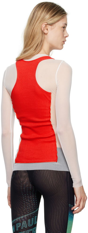 Tielko Jean Paul Gaultier Jean Paul Gaultier 'The Petit Grand' Layered Long Sleeve T-Shirt Červená | 24/30-F-TO193B-T001-0130, 2