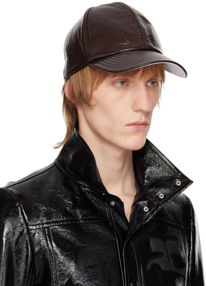 Faux-Leather Logo Cap