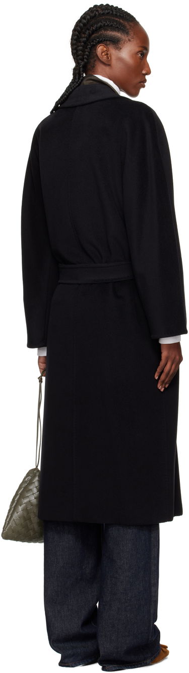 Kabáty Max Mara Max Mara Madame Double-Breasted Wool Coat Čierna | 2521018011600, 2