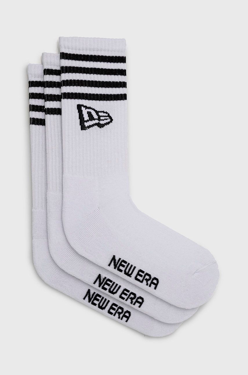 Ponožky New Era Stripe Crew Socks Biela | 13113626, 0