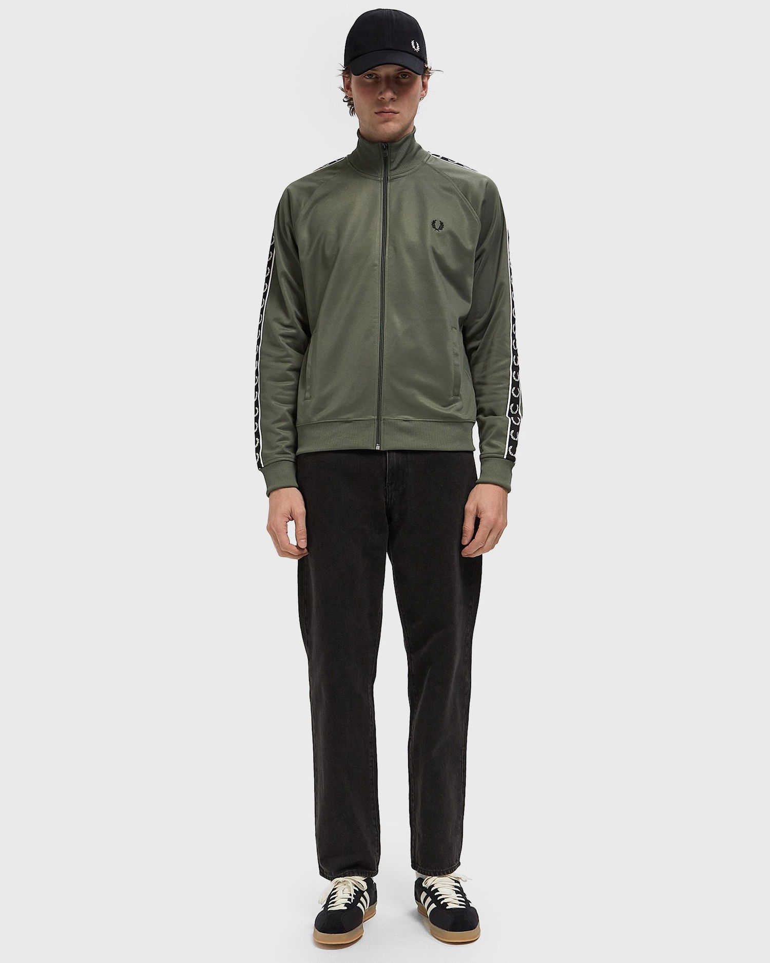 Bunda Fred Perry Taped Track Jacket Zelené | J4620-Z50, 1