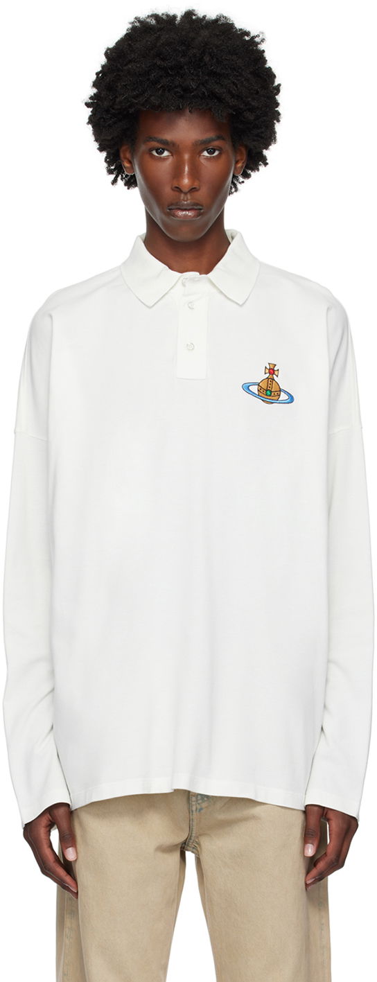 Tričko Vivienne Westwood White Oversized Polo Biela | 2H01000L-J0009-, 0