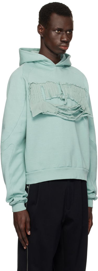 Mikina Ottolinger Ottolinger Distressed Multiline Hoodie Zelené | 115-102715-01, 1