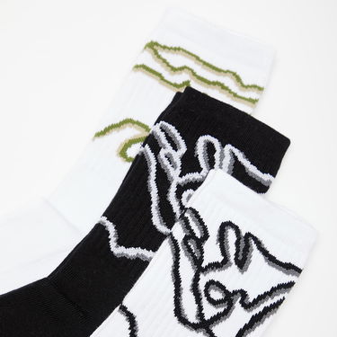 Spodná bielizeň a ponožky Footshop The Stripes Socks 3-Pack Multicolor Rôznofarebný | FTSHP_252, 8