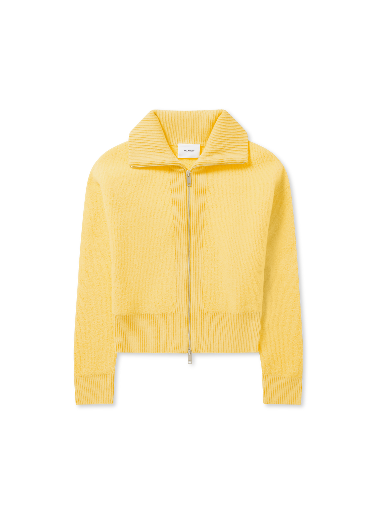 Sveter AXEL ARIGATO Verve Ribbed Collar Zip-Up Cardigan Žltá | A3703001, 1