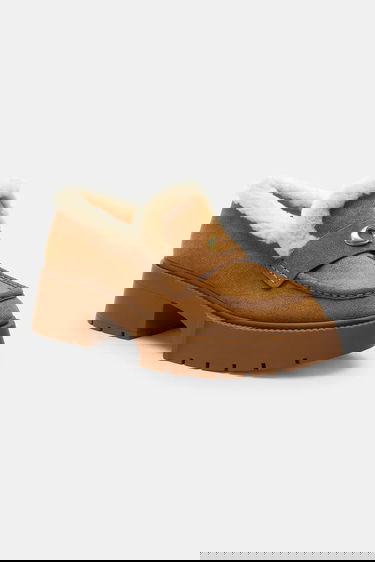 Tenisky a topánky Coach Leah Platform Suede Shearling Loafers Hnedá | CCH84.PP1, 1