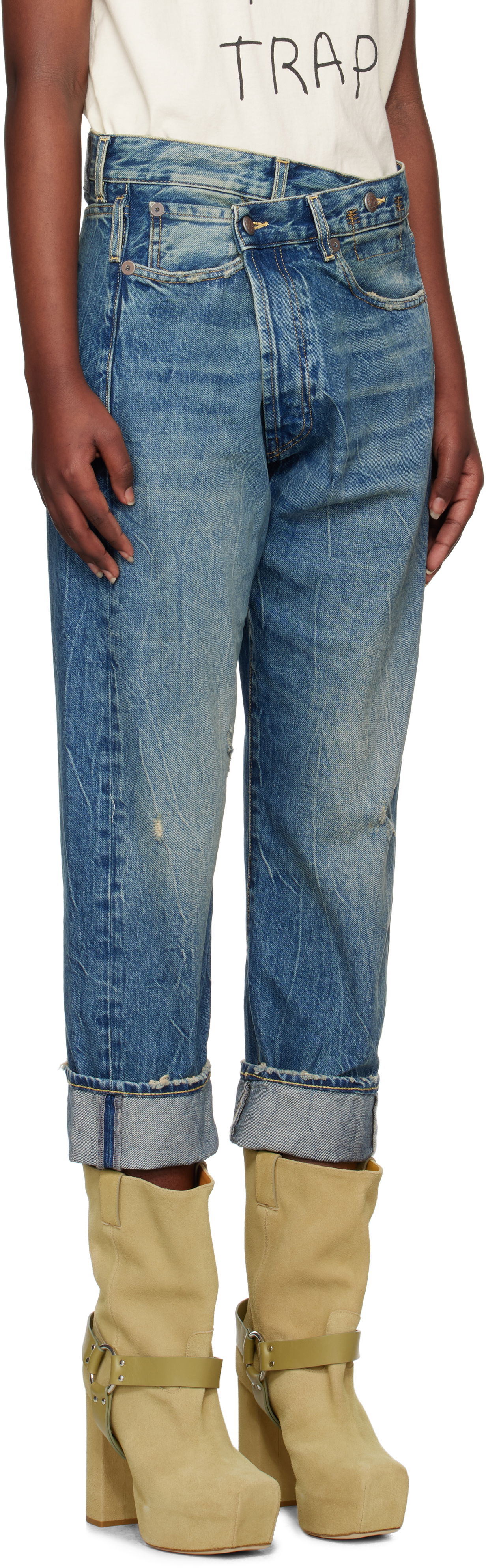Džínsy R13 R13 Crossover Jeans Modrá | R13W2048-734, 1