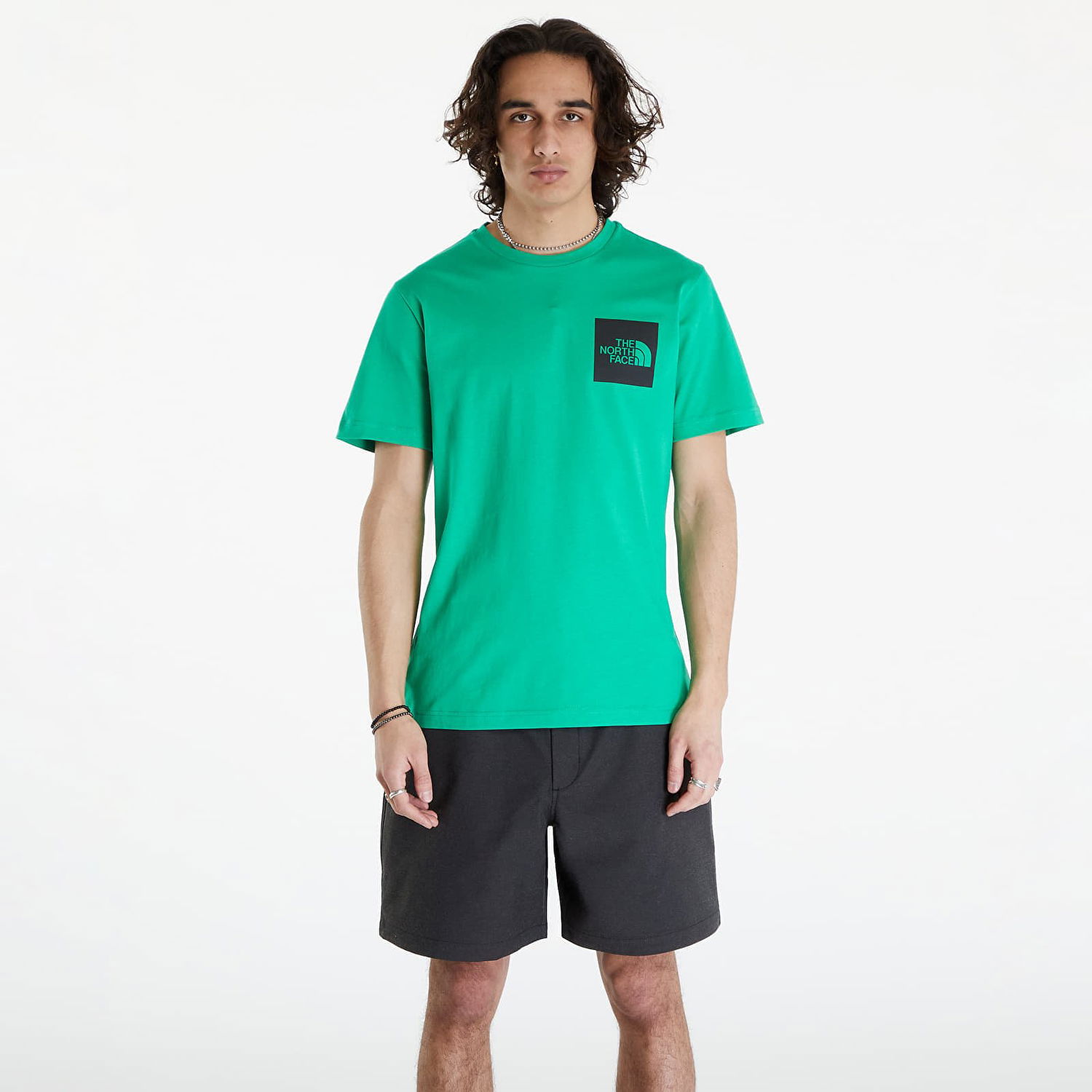 Tričko The North Face S/S Fine Tee Optic Emerald Zelené | NF0A87NDPO81, 0