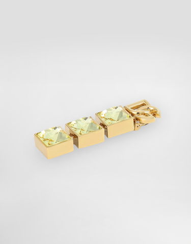 Náušnice Dolce & Gabbana Drop Earrings With Logo And Rhinestones Metalická | WER2H3W1111ZOO00, 2