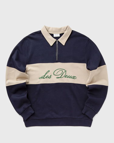 Sveter Les Deux Cory Zipper Rugby Sweatshirt XXL Navy | LDM200180-460817, 0
