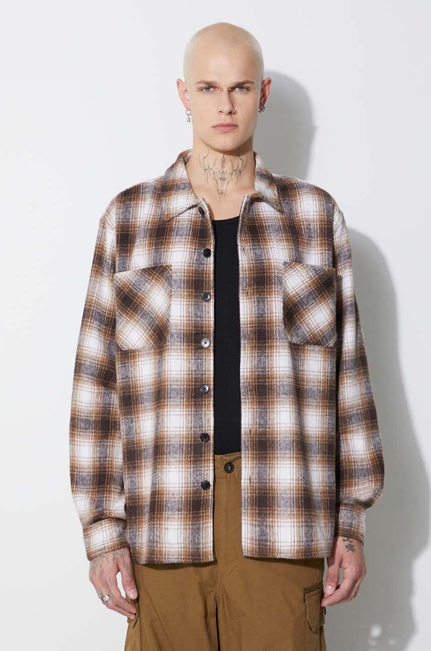 Košeľa TAIKAN Heavyweight Plaid Shirt Béžová | TW0003.BRN, 0