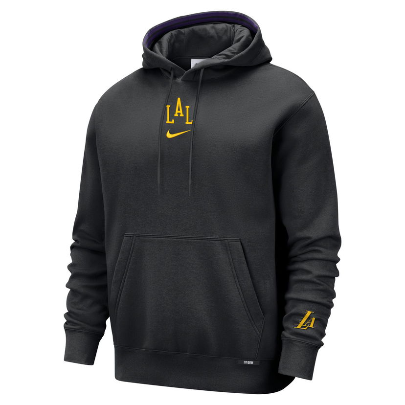 Mikina Nike NBA Premium Club Los Angeles Lakers City Edition Fleece Hoodie Čierna | HQ5540-010
