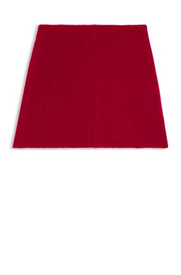 Sukňa BOSS A-line mini skirt with textured effect Červená | 50547637