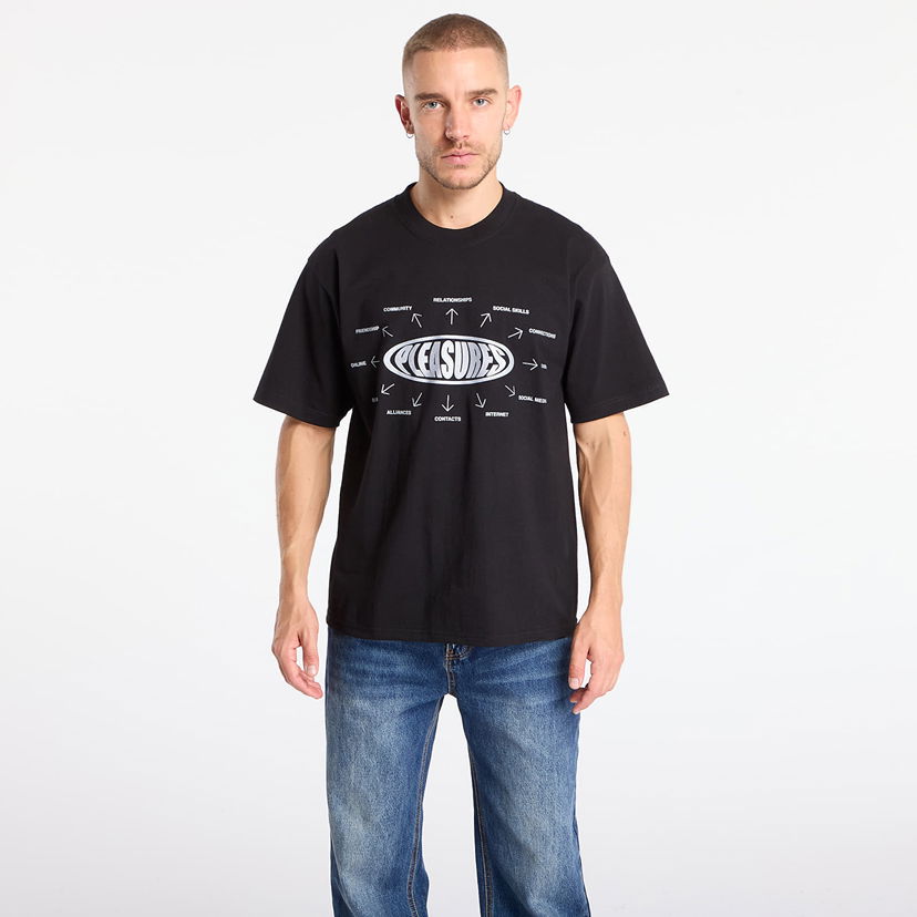 Tričko Pleasures Overview Logo T-Shirt Čierna | P25F084-BLACK