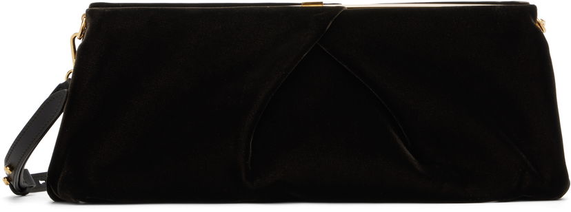 Kabelka Dries Van Noten Dries Van Noten Velvet Clutch Čierna | 252-011518-653