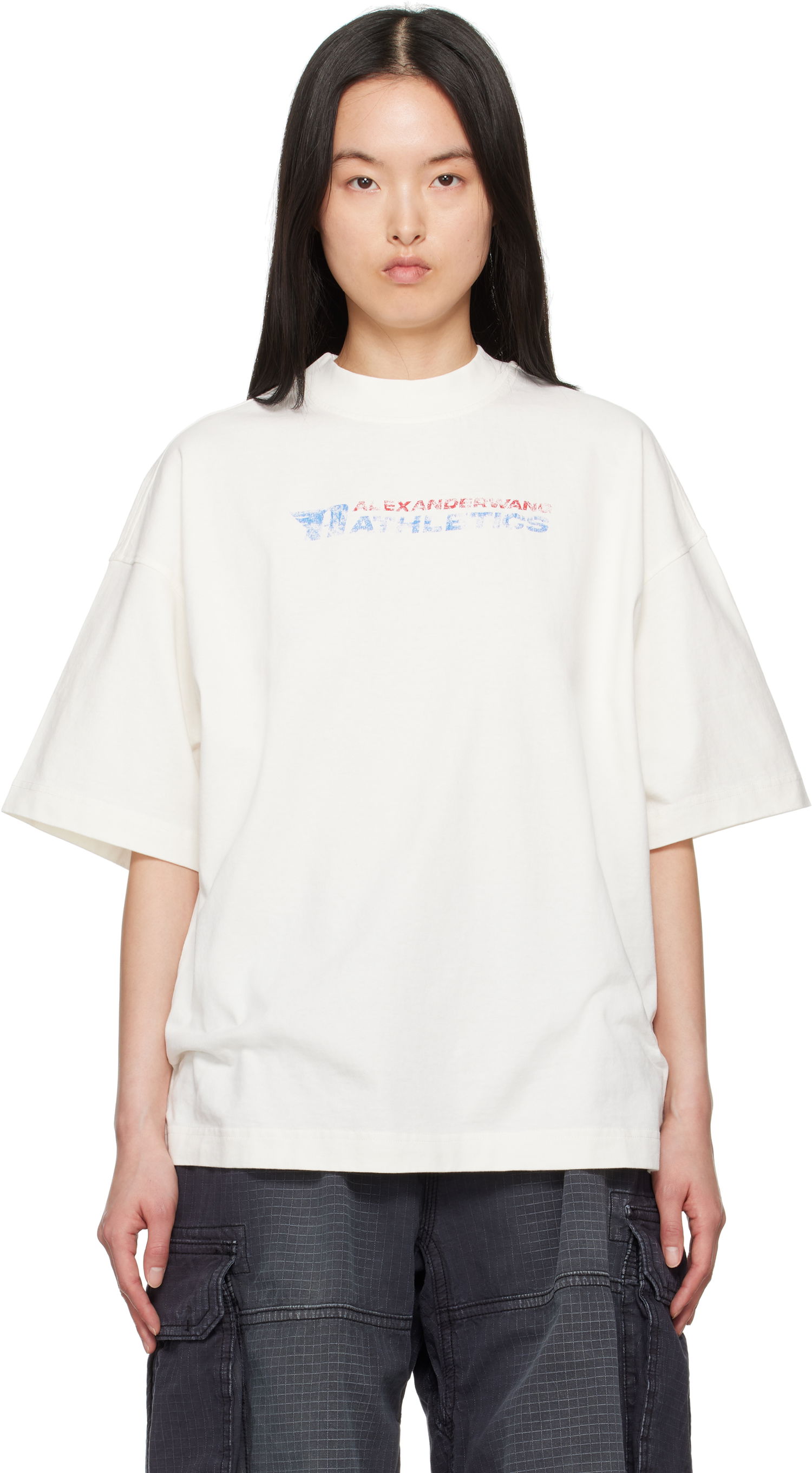 Tričko Alexander Wang Alexander Wang Logo-Print T-Shirt Biela | UCC2251835, 0