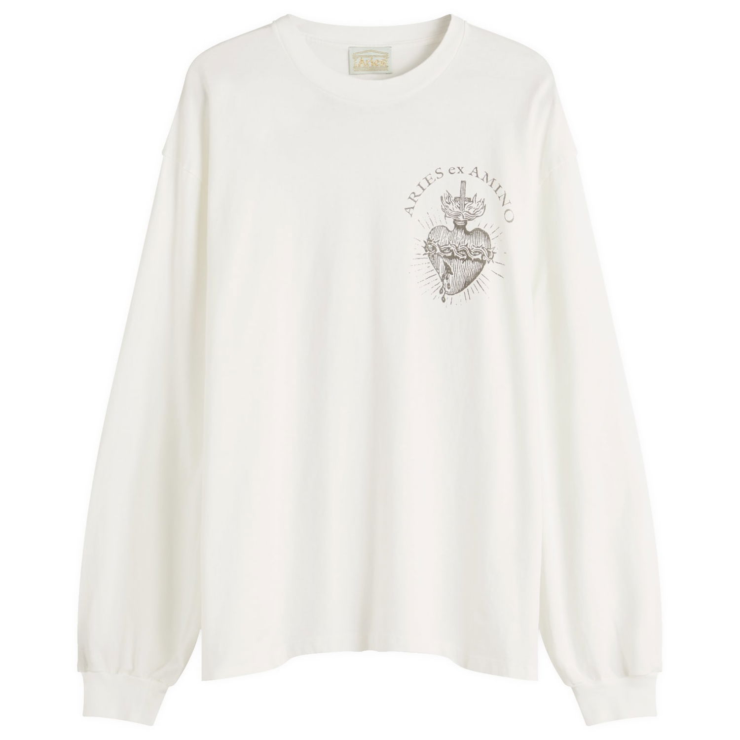 Tričko Aries Aries Faded Ex Amino Long Sleeve T-Shirt, Size Large Biela | AR60024-OWT, 1